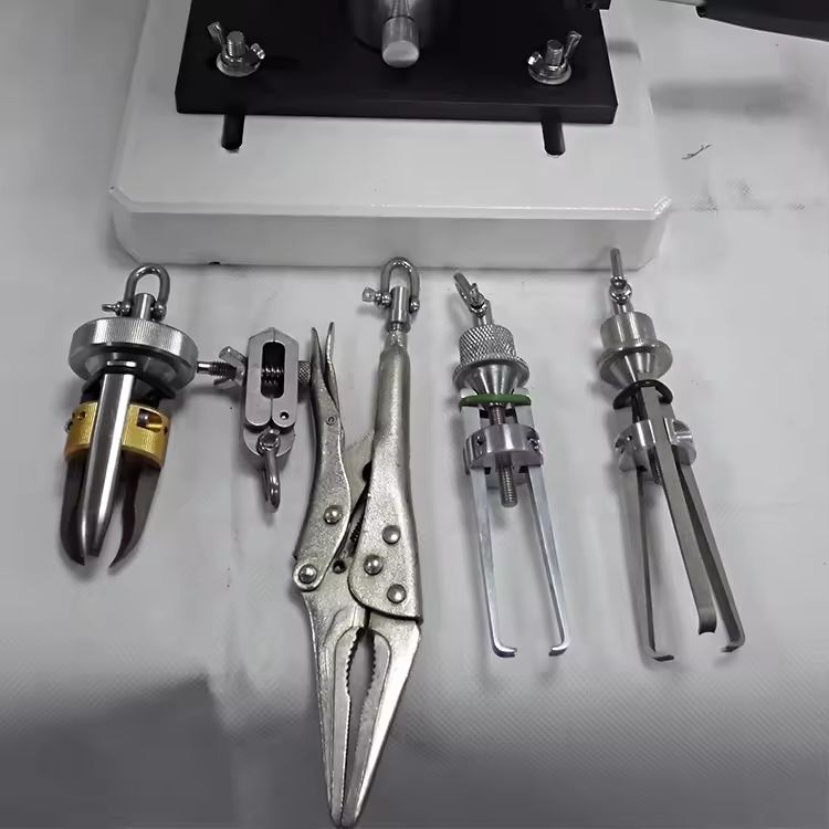 ASTM PS79-96 স্ন্যাপ বোতাম টেনশন মিটার সহ মোটরযুক্ত ধাক্কা এবং টান পরীক্ষক