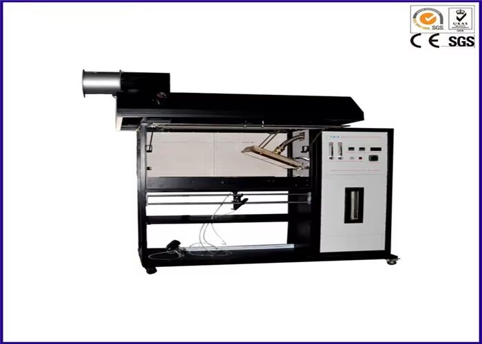ISO 9239-1 ASTM E 846 অনুবর্তী ফ্লোরিং রেডিয়েন্ট হিট ফ্লাক্স টেস্ট অ্যাপারেটাস অ্যাডজাস্টেবল ফ্লেম হাইট 60-120 মিমি এবং 0-15 Kw/m2 হিট ফ্লাক্স পরিমাপ সহ