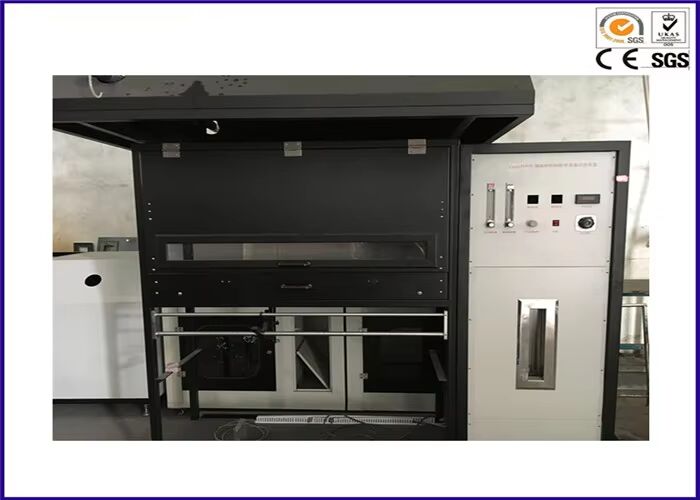 ISO 9239-1 ASTM E 846 অনুবর্তী ফ্লোরিং রেডিয়েন্ট হিট ফ্লাক্স টেস্ট অ্যাপারেটাস অ্যাডজাস্টেবল ফ্লেম হাইট 60-120 মিমি এবং 0-15 Kw/m2 হিট ফ্লাক্স পরিমাপ সহ