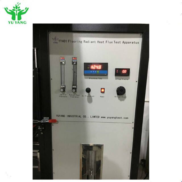 ISO 9239-1 ASTM E 846 অনুবর্তী ফ্লোরিং রেডিয়েন্ট হিট ফ্লাক্স টেস্ট অ্যাপারেটাস অ্যাডজাস্টেবল ফ্লেম হাইট 60-120 মিমি এবং 0-15 Kw/m2 হিট ফ্লাক্স পরিমাপ সহ