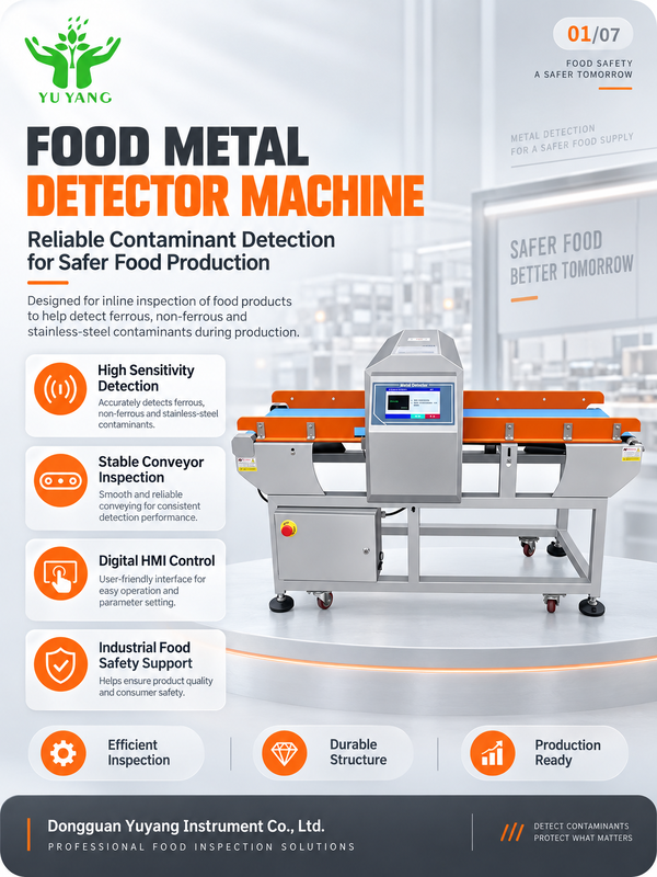 Conveyor Belt Food Metal Detector Machine for Food Production Line Metal Contaminant Inspection
