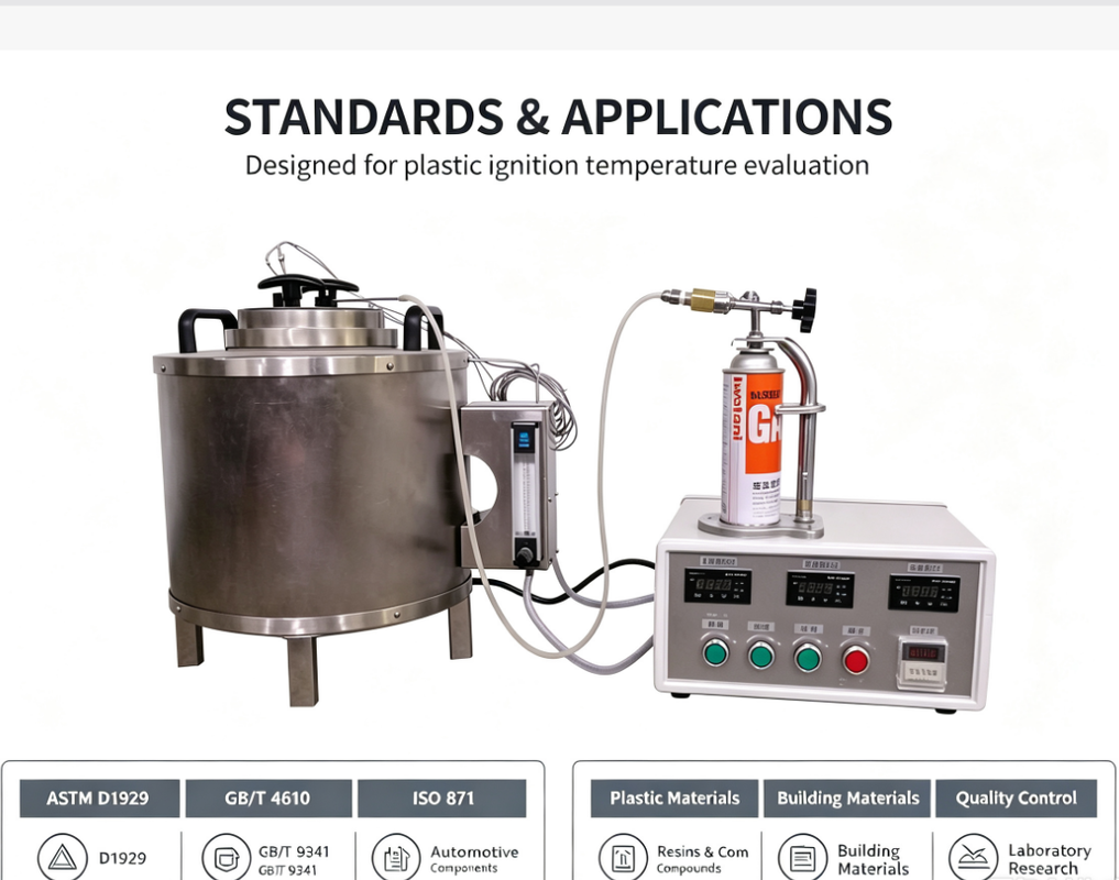 Plastic Ignition Temperature Test Apparatus, High Precision Polymer Ignition Temperature Tester Comply ASTM D1929 GB/T4610 ISO871